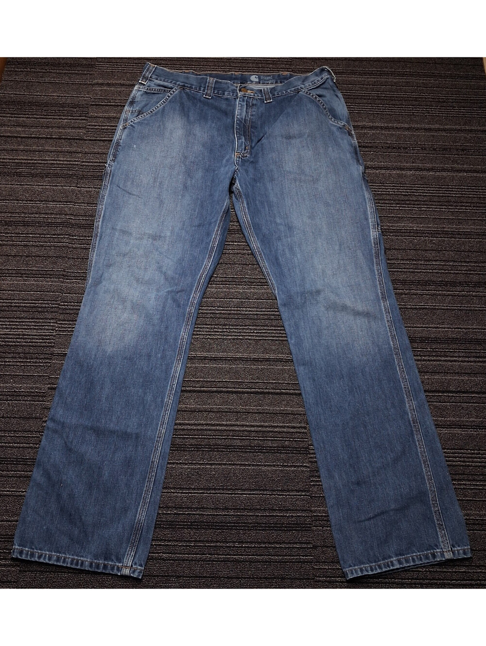 Carhartt Carpenter Jeans Mens 38x34 Relaxed Straight Blue Denim Workwear Pants